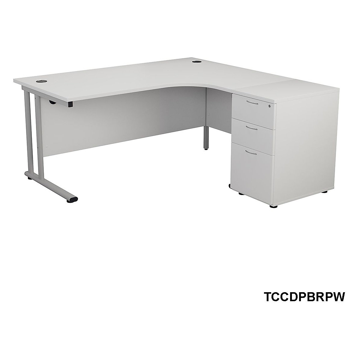 Classic Crescent Office Desk with Pedestal Bundles (Product illustration 5)-4