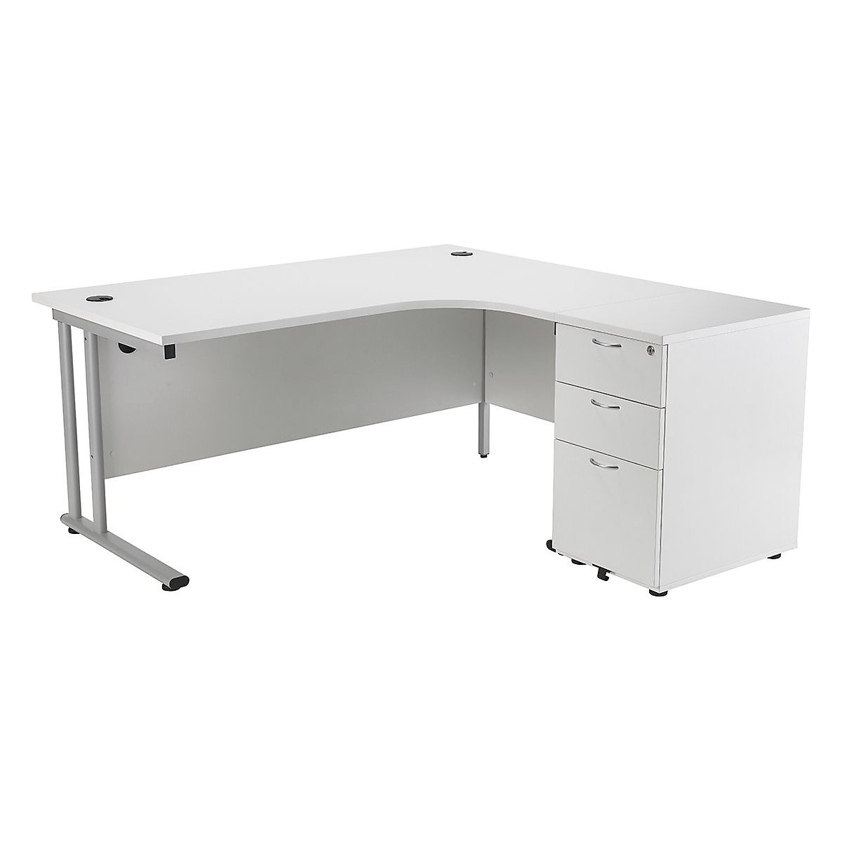 Classic Crescent Office Desk with Pedestal Bundles