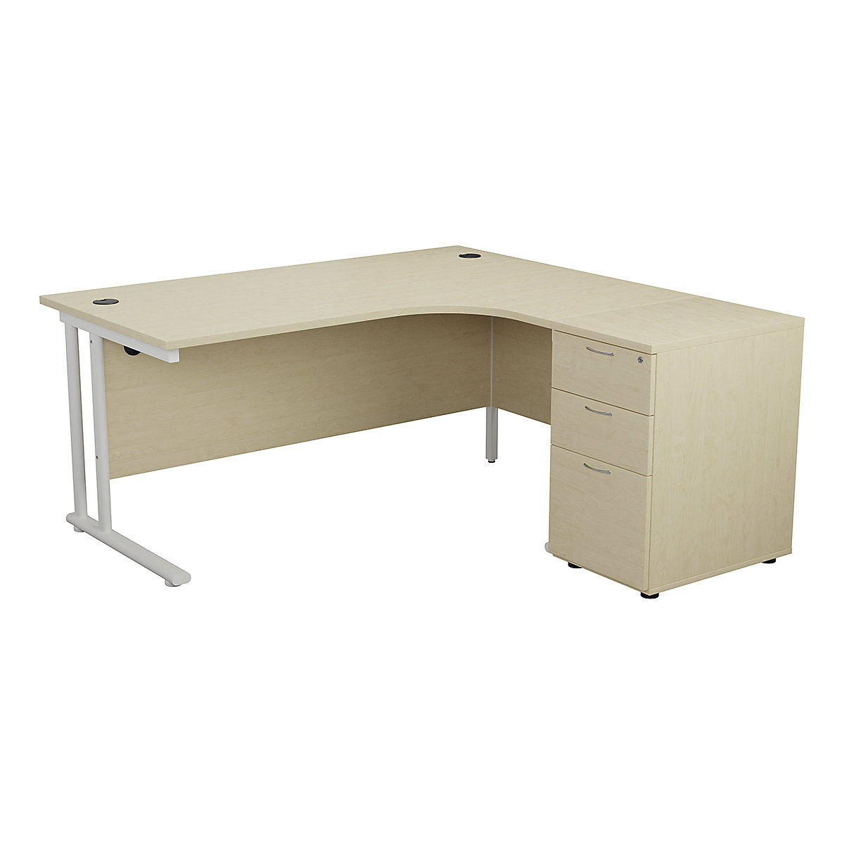 Classic Crescent Office Desk with Pedestal Bundles