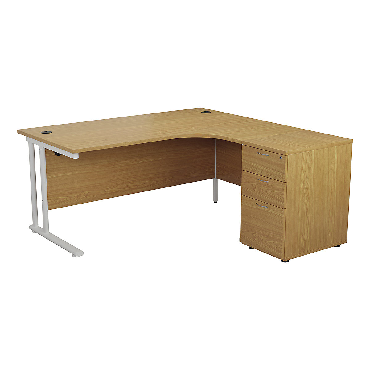 Classic Crescent Office Desk with Pedestal Bundles
