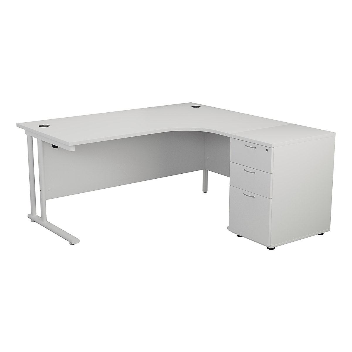 Classic Crescent Office Desk with Pedestal Bundles