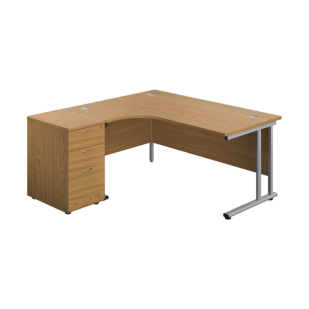 Commerce II Deluxe Ergonomic Office Desks With Desk High Pedestal