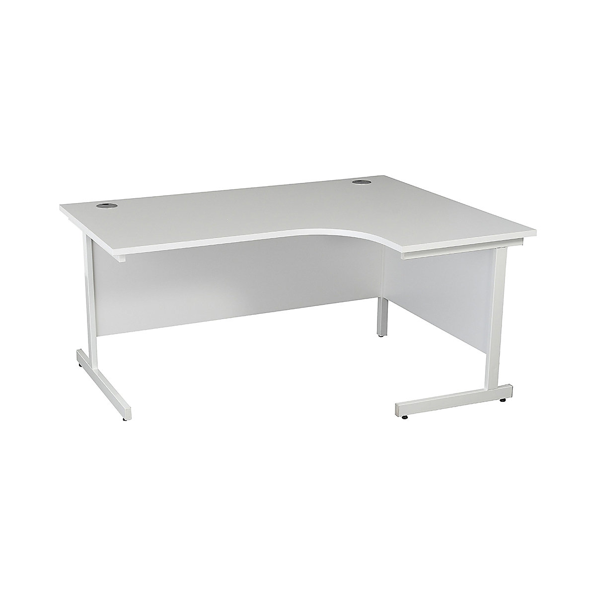 Karbon K1 Ergonomic Office Desk - Cantilever, Karbon K1 Ergonomic Office Desk - Cantilever, Karbon K1 Ergonomic Cantilever Office Desk 730h x 1400w x 1200d mm | Grey   |  White Legs |  Left Hand-5