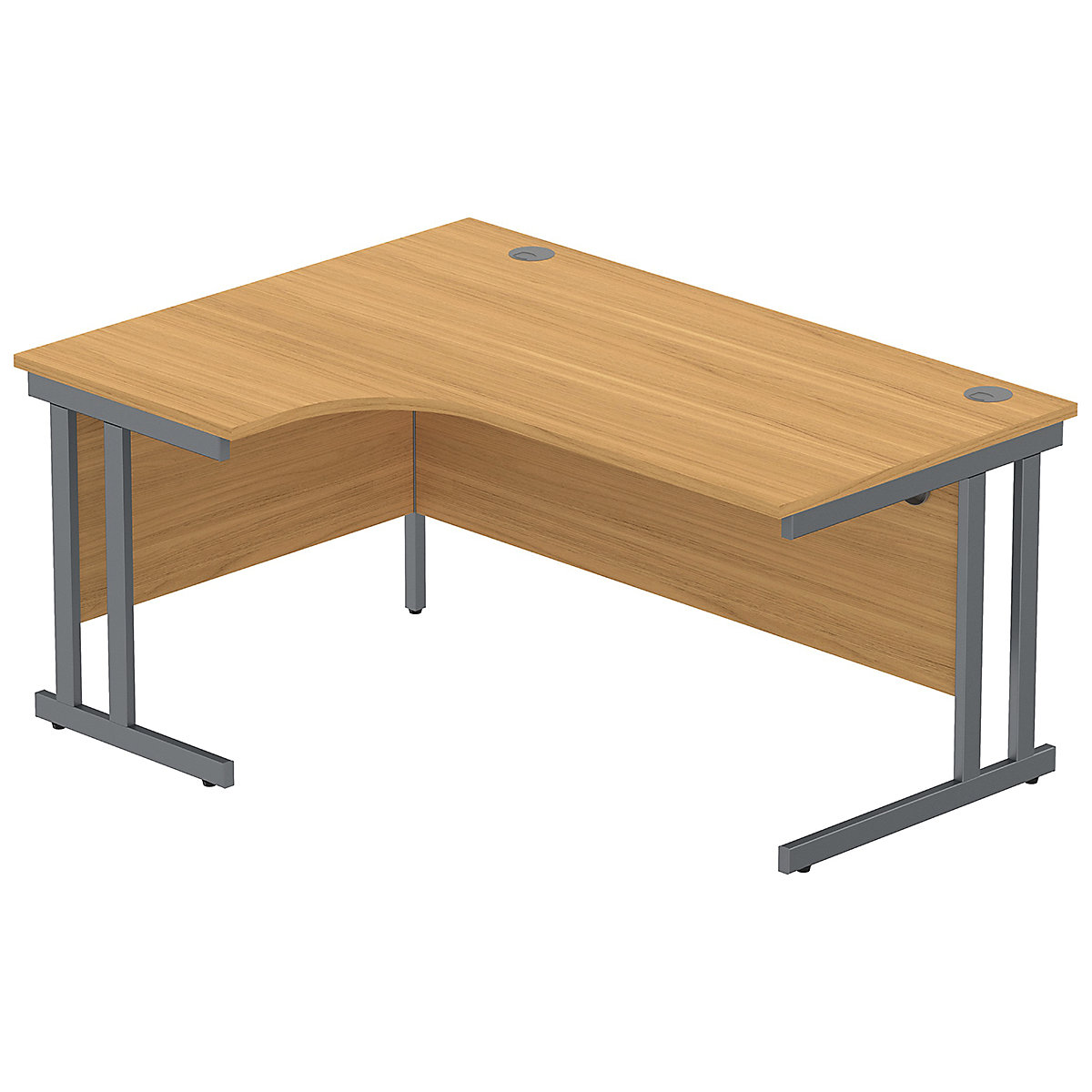 Konnexion K3 Ergonomic Deluxe Cantilever Corner Office Desk, Konnexion K3 Ergonomic Deluxe Cantilever Corner Office Desk, Konnexion K3 Ergonomic Deluxe Cantilever Corner Office Desk 1600W x 800D x 730H | Left Hand | Graphite | Norwegian Beech-11