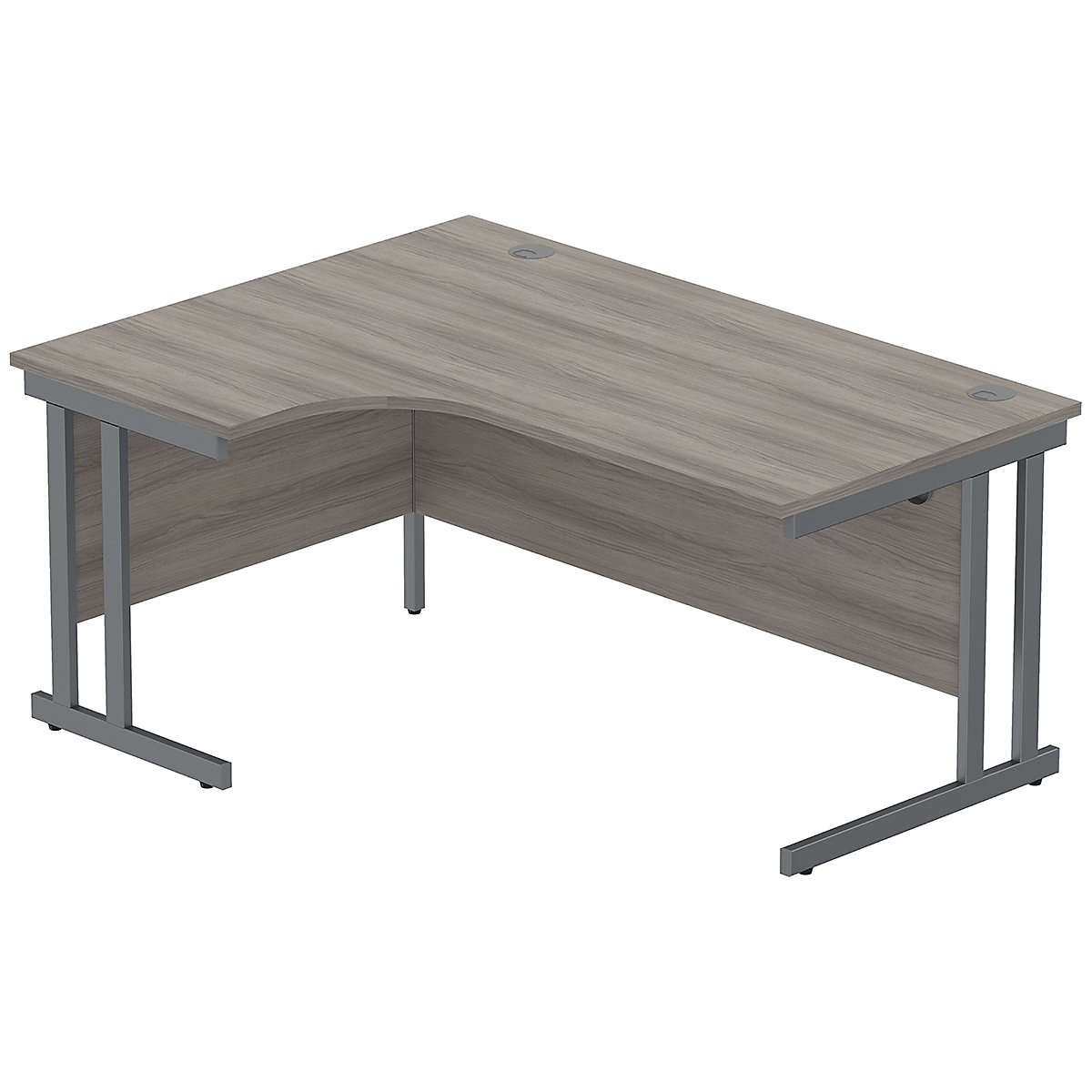 Konnexion K3 Ergonomic Deluxe Cantilever Corner Office Desk, Konnexion K3 Ergonomic Deluxe Cantilever Corner Office Desk, Konnexion K3 Ergonomic Deluxe Cantilever Corner Office Desk 1600W x 800D x 730H | Left Hand | Graphite | Alaskan Grey Oak-12