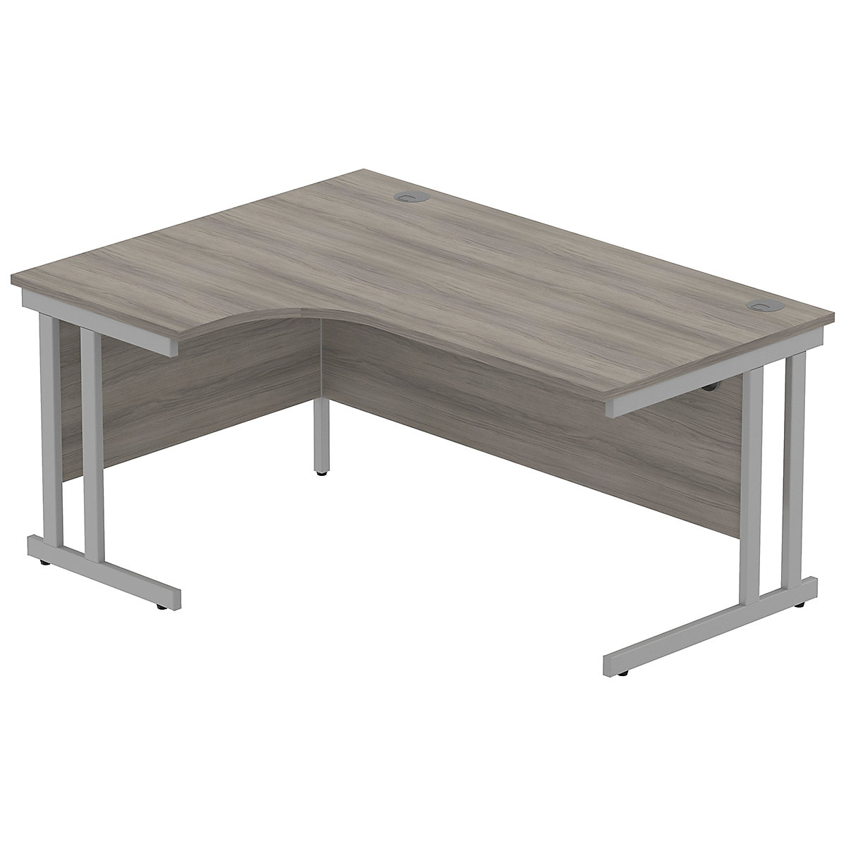 Konnexion K3 Ergonomic Deluxe Cantilever Corner Office Desk, Konnexion K3 Ergonomic Deluxe Cantilever Corner Office Desk, Konnexion K3 Ergonomic Deluxe Cantilever Corner Office Desk 1600W x 800D x 730H | Left Hand | Silver | Alaskan Grey Oak-22