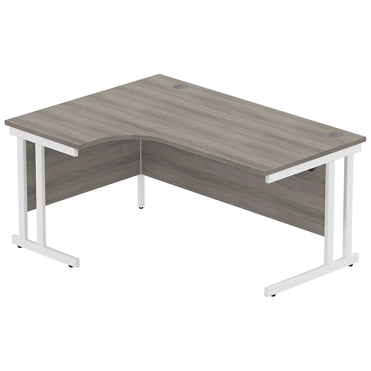 Konnexion K3 Ergonomic Deluxe Cantilever Corner Office Desk, Konnexion K3 Ergonomic Deluxe Cantilever Corner Office Desk, Konnexion K3 Ergonomic Deluxe Cantilever Corner Office Desk 1600W x 800D x 730H | Left Hand | White | Alaskan Grey Oak-17