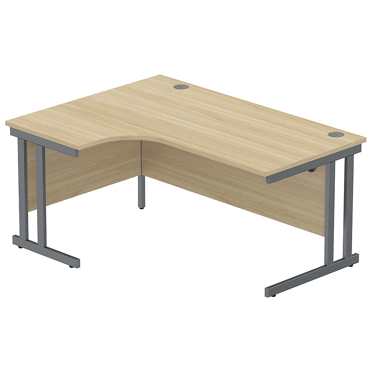 Konnexion K3 Ergonomic Deluxe Cantilever Corner Office Desk, Konnexion K3 Ergonomic Deluxe Cantilever Corner Office Desk, Konnexion K3 Ergonomic Deluxe Cantilever Corner Office Desk 1600W x 800D x 730H | Left Hand | Graphite | Canadian Oak-13