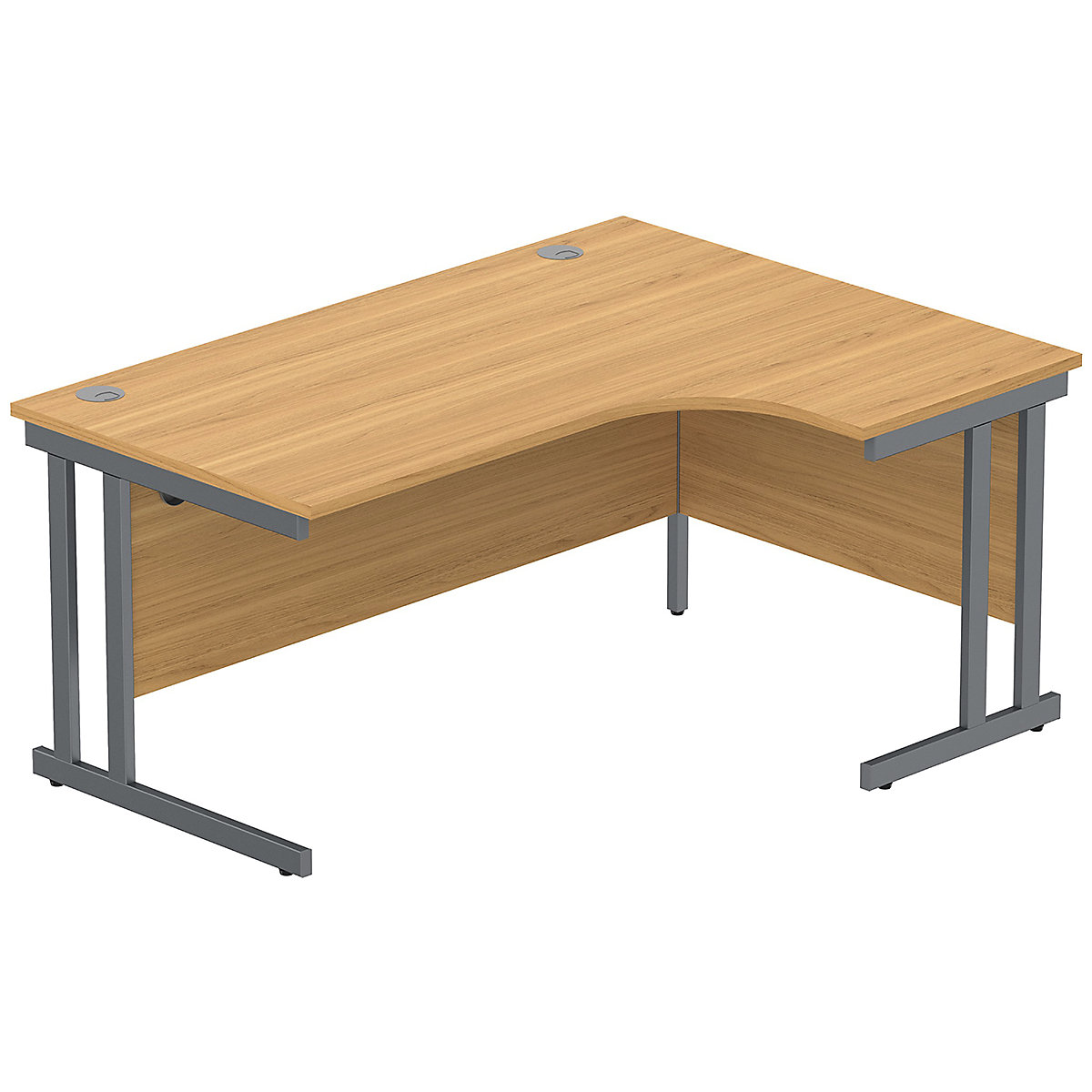 Konnexion K3 Ergonomic Deluxe Cantilever Corner Office Desk, Konnexion K3 Ergonomic Deluxe Cantilever Corner Office Desk, Konnexion K3 Ergonomic Deluxe Cantilever Corner Office Desk 1600W x 800D x 730H | Right Hand | Graphite | Norwegian Beech-4