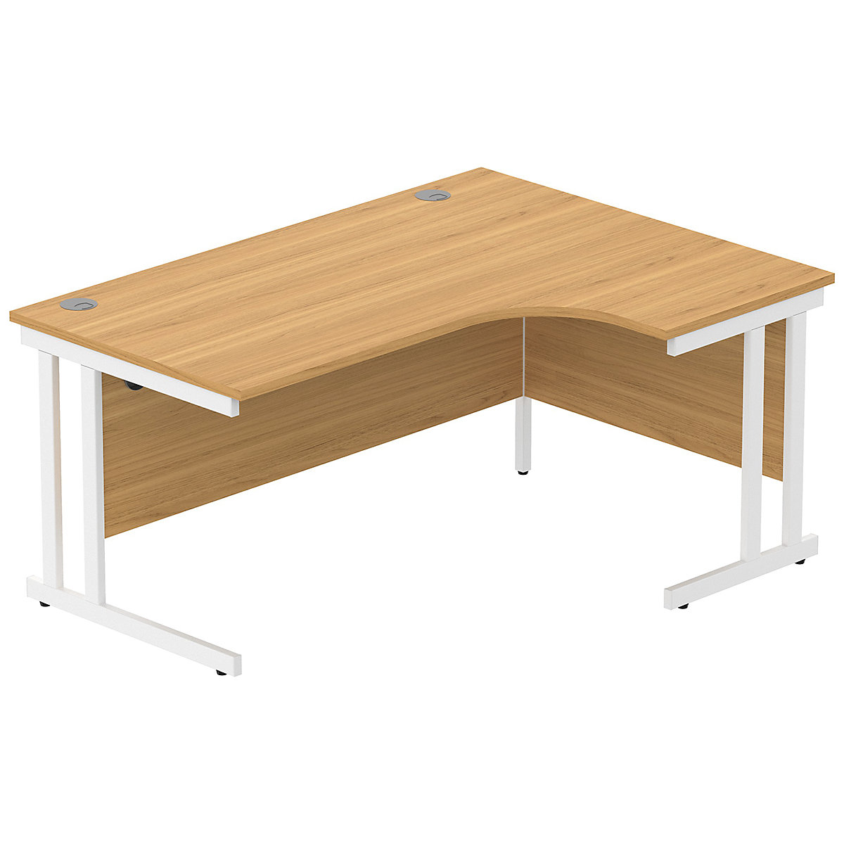 Konnexion K3 Ergonomic Deluxe Cantilever Corner Office Desk, Konnexion K3 Ergonomic Deluxe Cantilever Corner Office Desk, Konnexion K3 Ergonomic Deluxe Cantilever Corner Office Desk 1600W x 800D x 730H | Right Hand | White | Norwegian Beech-6