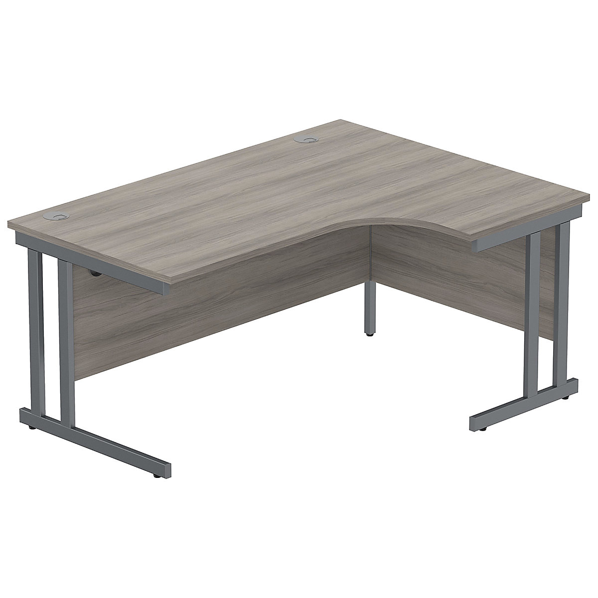 Konnexion K3 Ergonomic Deluxe Cantilever Corner Office Desk, Konnexion K3 Ergonomic Deluxe Cantilever Corner Office Desk, Konnexion K3 Ergonomic Deluxe Cantilever Corner Office Desk 1600W x 800D x 730H | Right Hand | Graphite | Alaskan Grey Oak-9