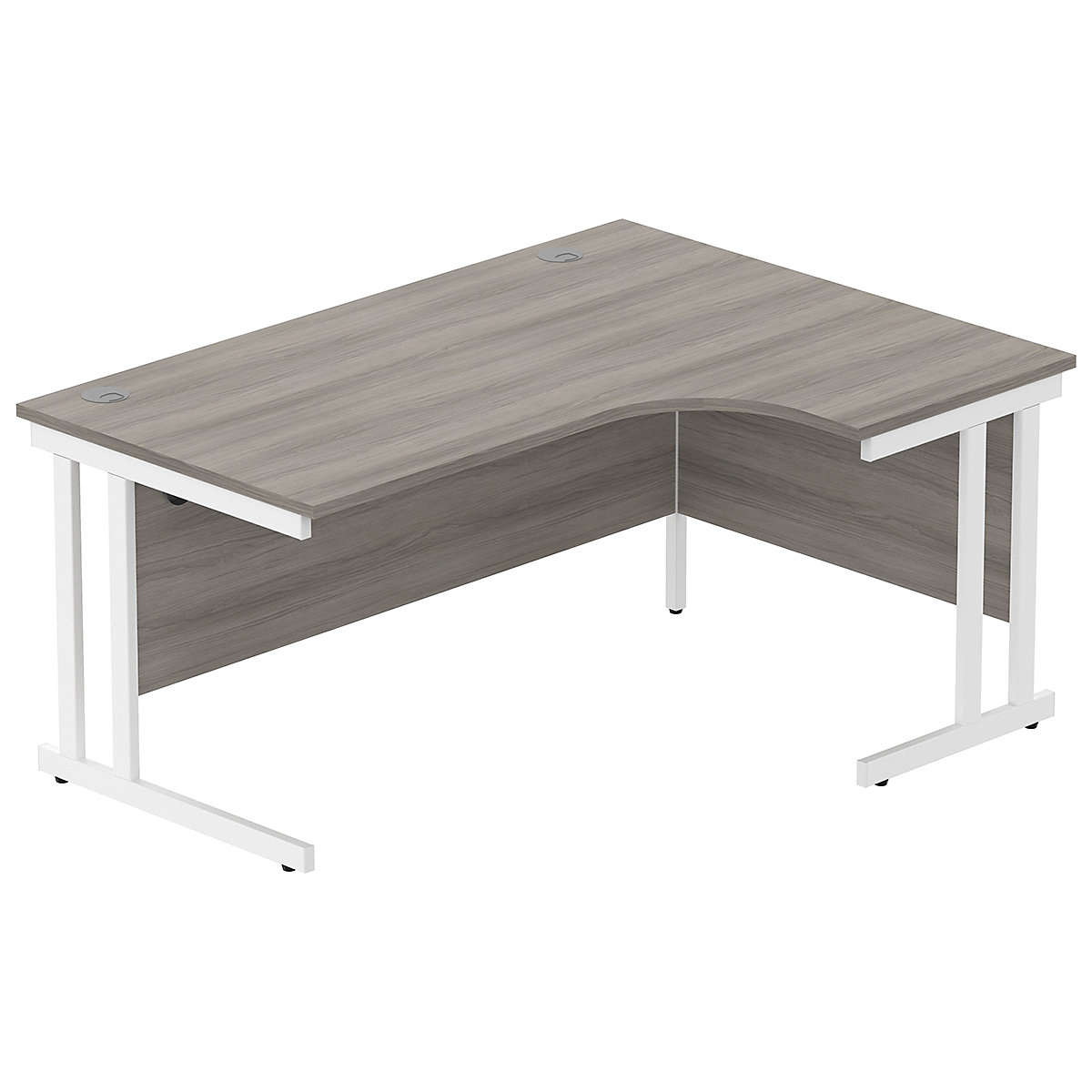 Konnexion K3 Ergonomic Deluxe Cantilever Corner Office Desk, Konnexion K3 Ergonomic Deluxe Cantilever Corner Office Desk, Konnexion K3 Ergonomic Deluxe Cantilever Corner Office Desk 1600W x 800D x 730H | Right Hand | White | Alaskan Grey Oak-5