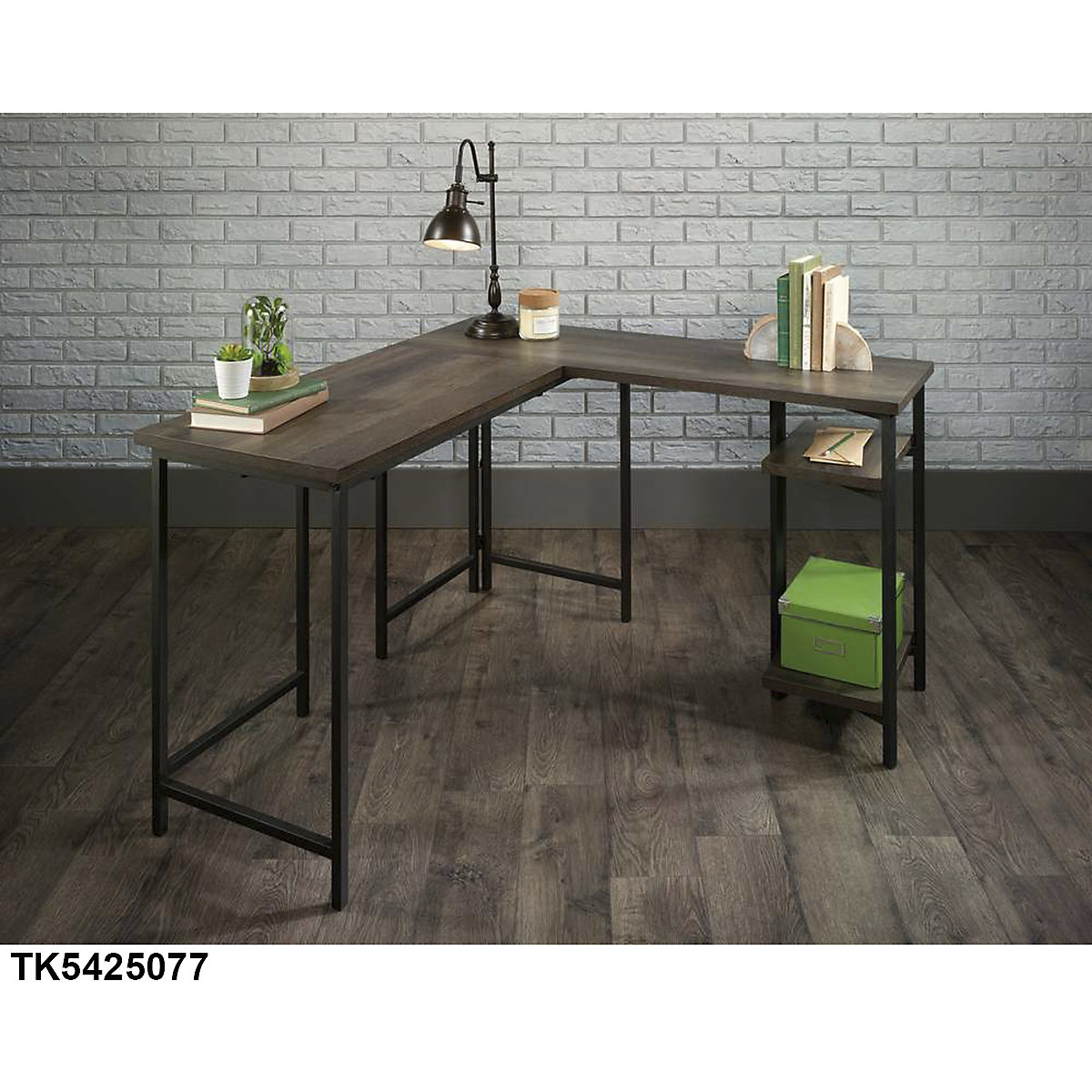 Industrial Syle L Shaped Desk (Product illustration 3)-2