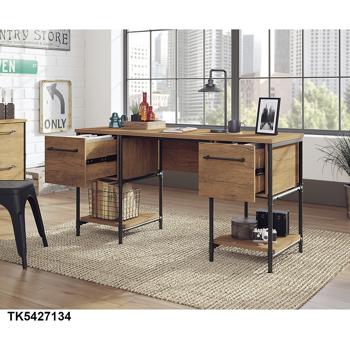 Iron Foundry Home Office Desk (Product illustration 2)-1