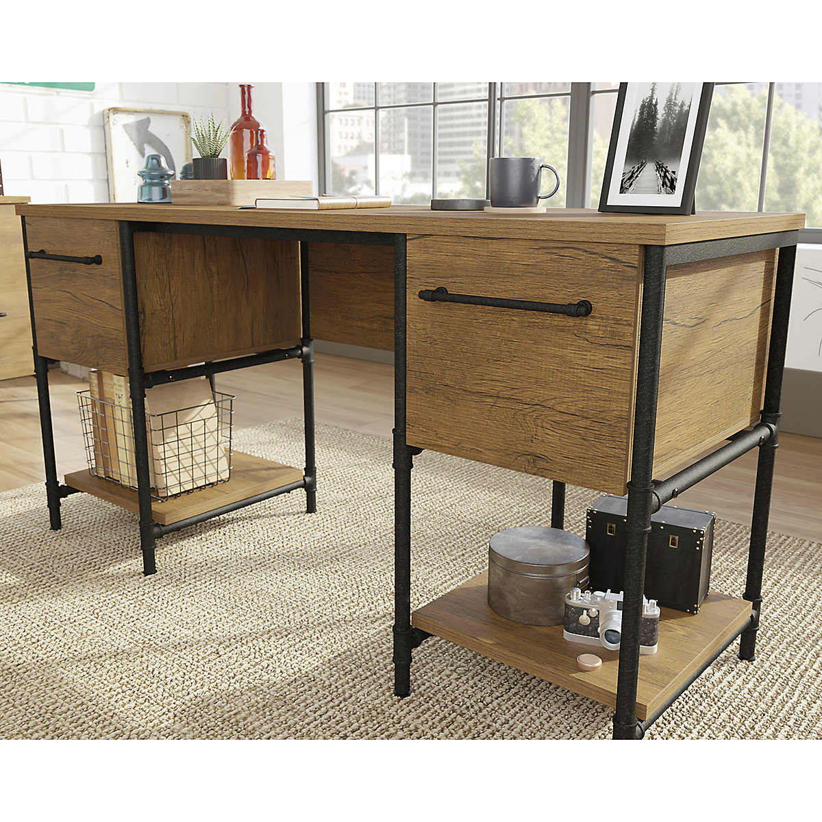 Iron Foundry Home Office Desk (Product illustration 11)-10
