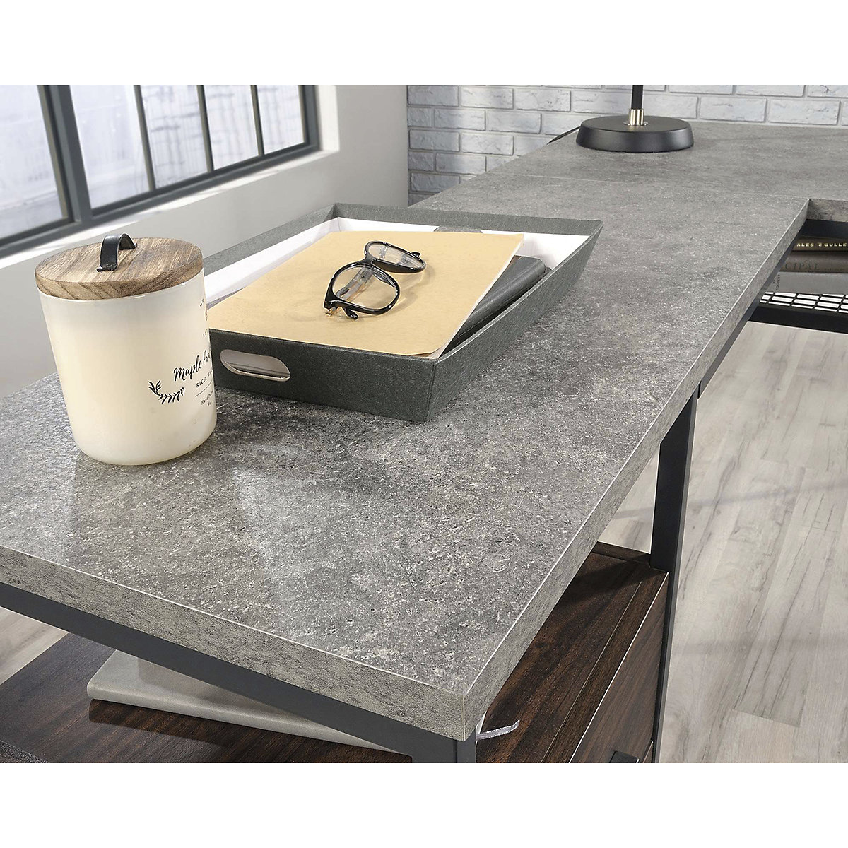Market Home Office L Shaped Desk (Product illustration 4)-3