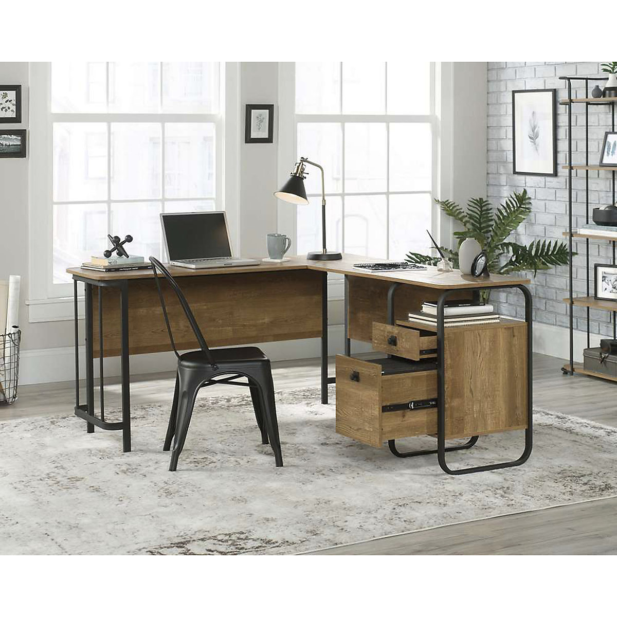 Stationmaster L Shaped Home Office Desk (Product illustration 2)-1