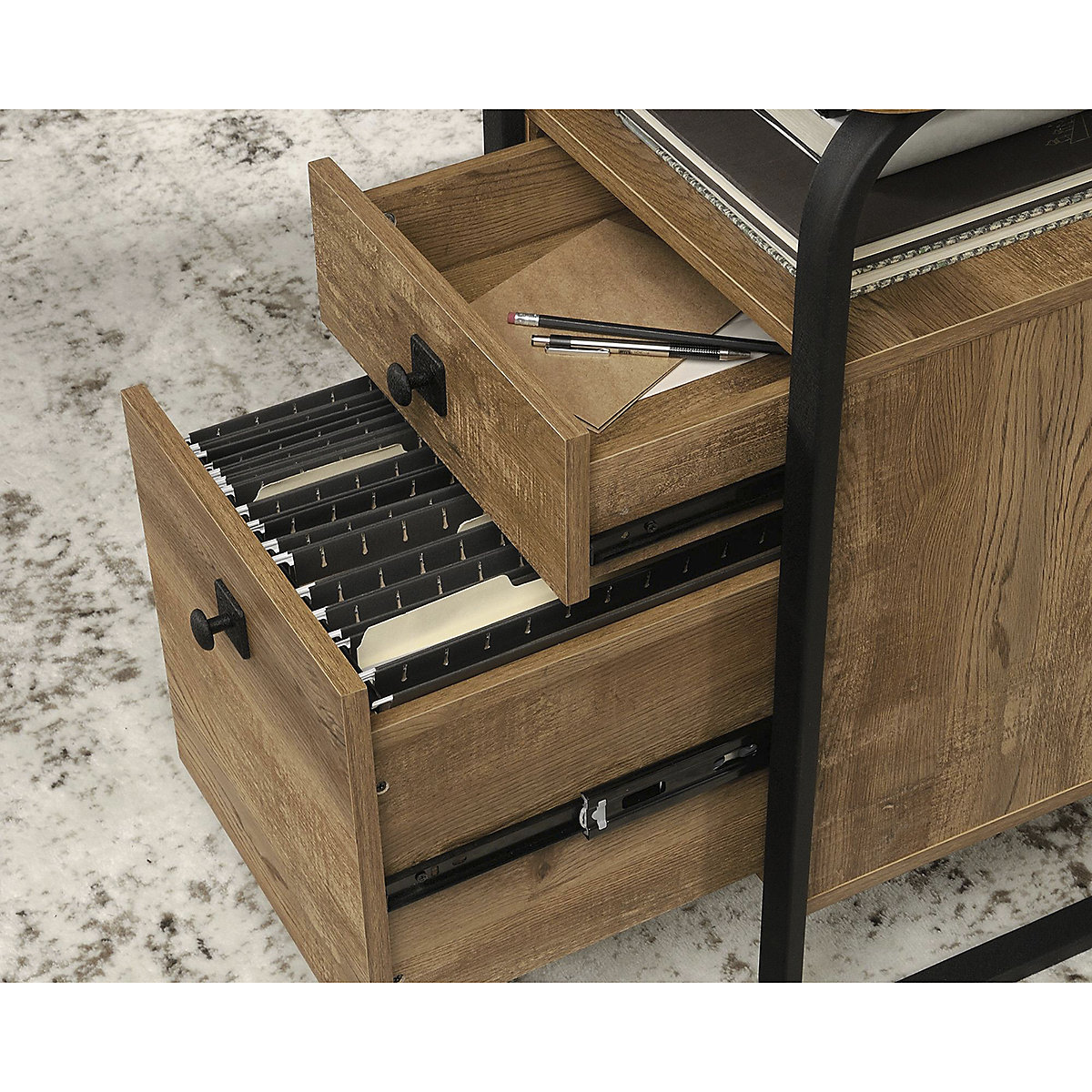Stationmaster L Shaped Home Office Desk (Product illustration 7)-6