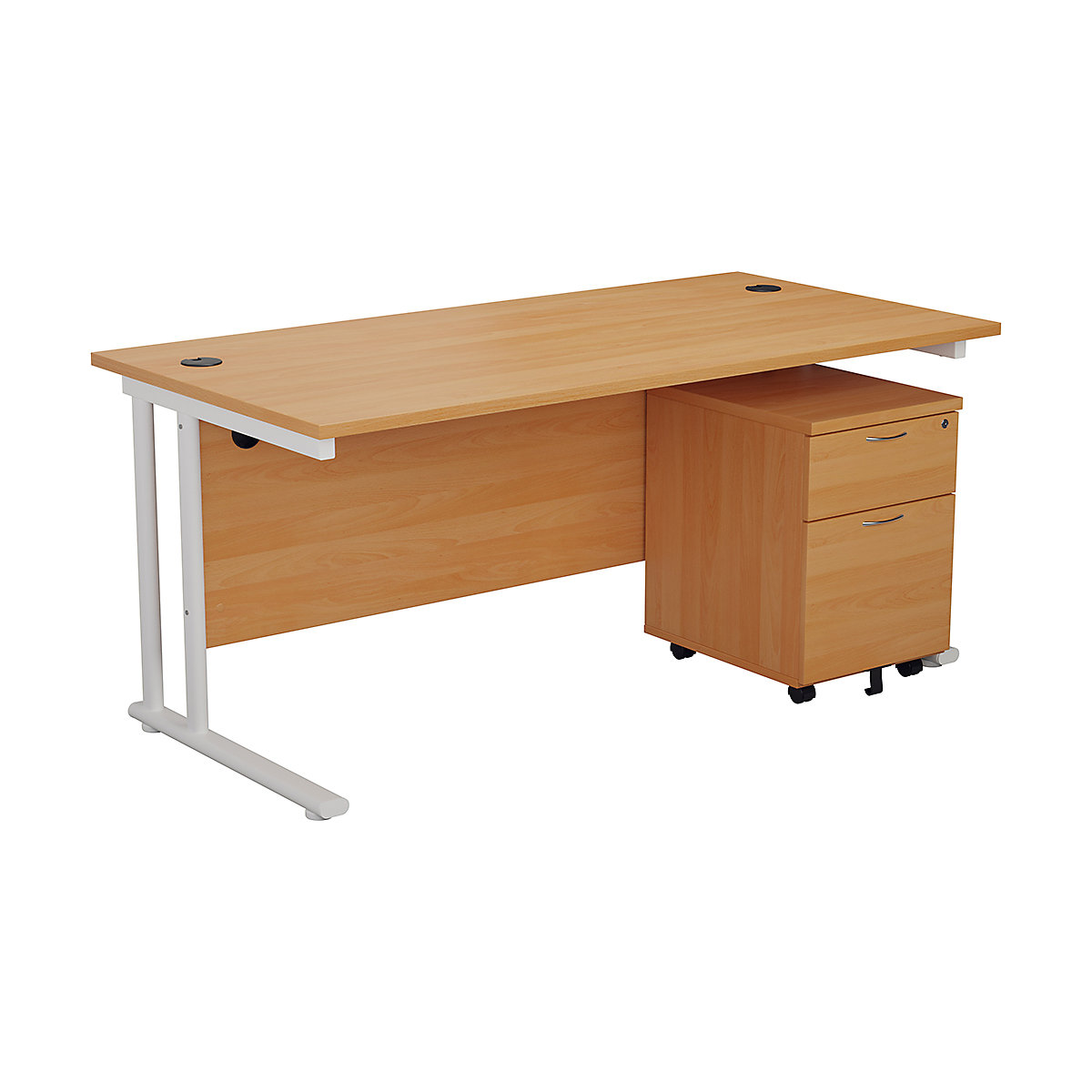 Classic Plus Rectangular Large Work Desk With Pedestal Bundles