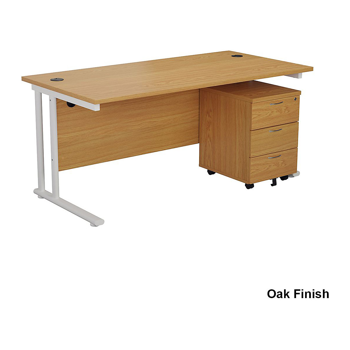 Classic Plus Rectangular Large Work Desk With Pedestal Bundles (Product illustration 6)-5