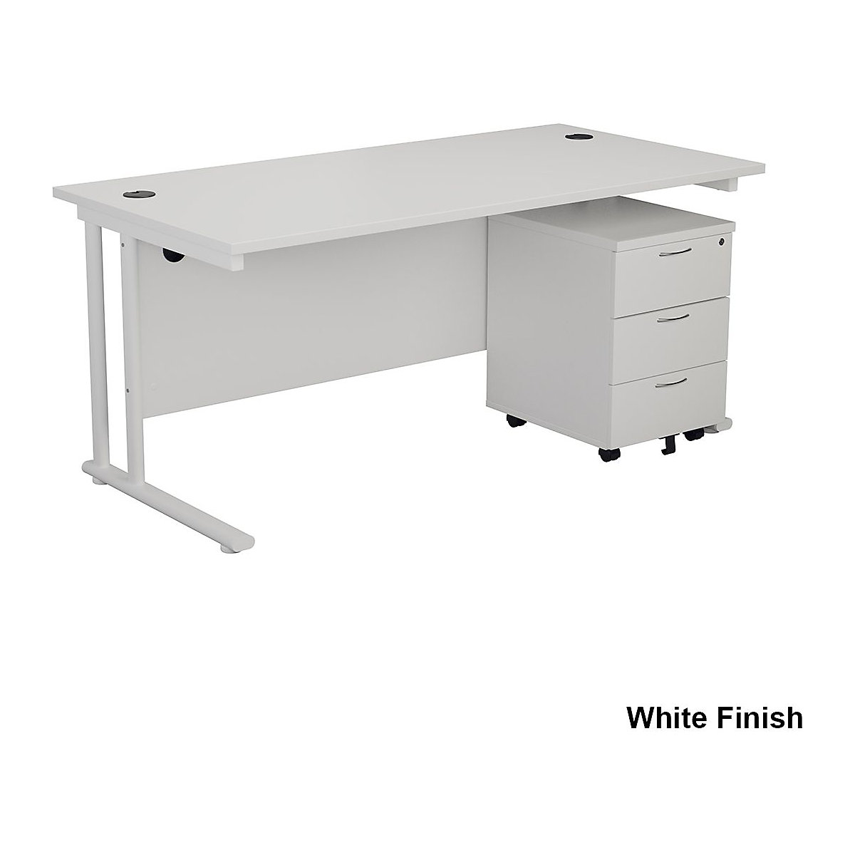 Classic Plus Rectangular Large Work Desk With Pedestal Bundles (Product illustration 7)-6
