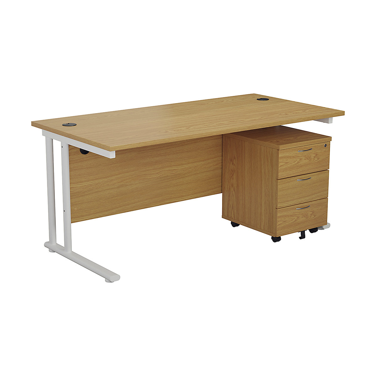Classic Plus Rectangular Medium Work Desk With Pedestal Bundles