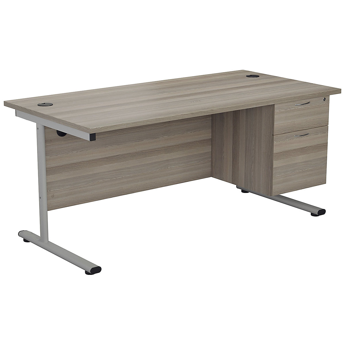 Commerce II Rectangular Desks With Single Fixed Pedestal