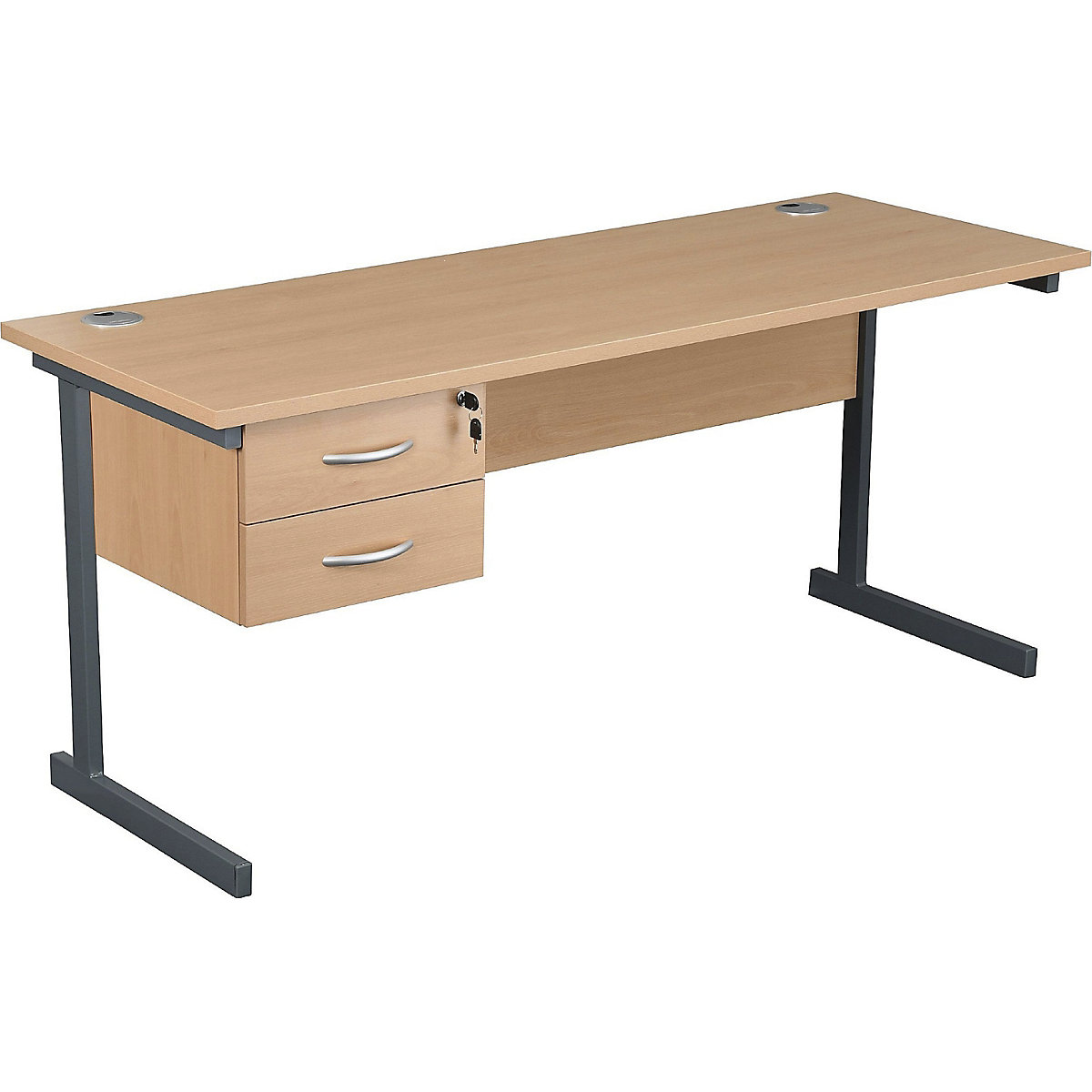 Karbon K1 Compact Rectangular Cantilever Small Desk With Drawers pdplarge mrd  bd 103556 web