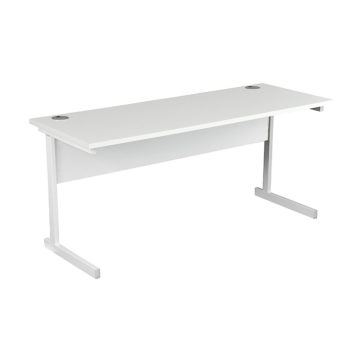 Karbon K1 Rectangular Cantilever Office Compact Desk, Karbon K1 Rectangular Cantilever Office Compact Desk, Karbon K1 Rectangular Cantilever Office Compact Desk 730h x 1000w x 600d mm | White  | White Legs-5