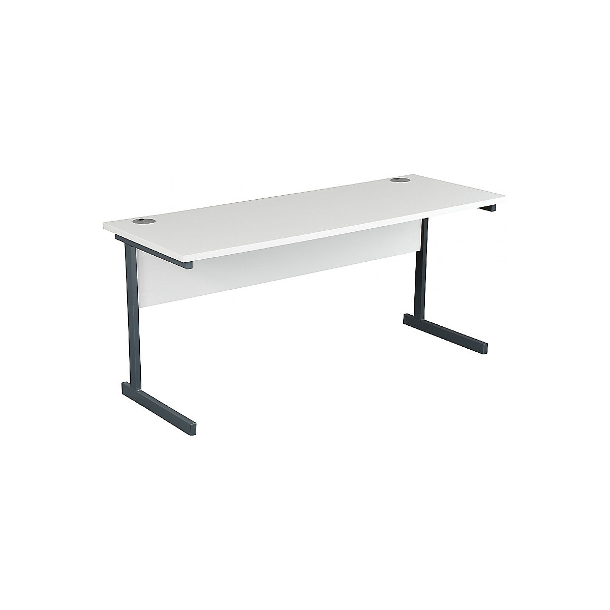 Karbon K1 Rectangular Cantilever Office Compact Desk, Karbon K1 Rectangular Cantilever Office Compact Desk, Karbon K1 Rectangular Cantilever Office Compact Desk 730h x 1000w x 600d mm | White  | Graphite Legs-8