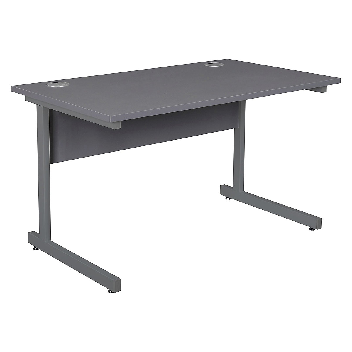 Karbon K1 Rectangular Cantilever Office Compact Desk, Karbon K1 Rectangular Cantilever Office Compact Desk, Karbon K1 Rectangular Cantilever Office Compact Desk 730h x 1200w x 600d mm | Grey  | Graphite Legs-2