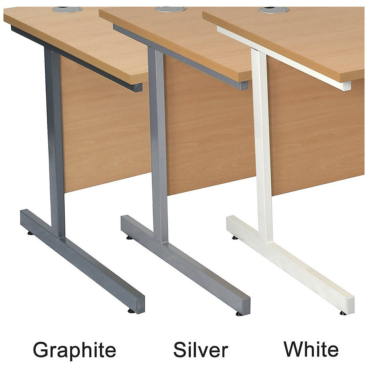Karbon K1 Rectangular Cantilever Office Desks (Product illustration 10)-9