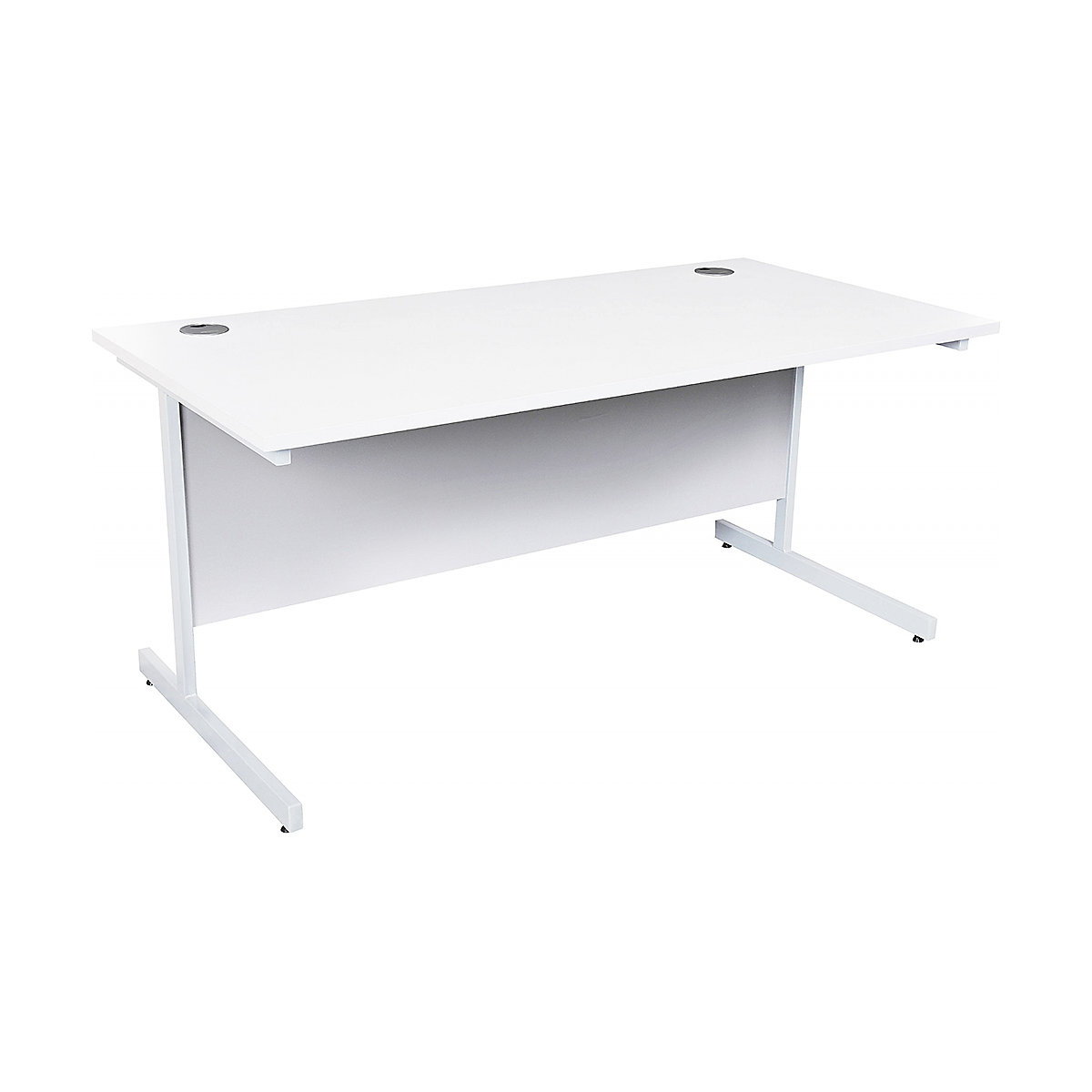 Karbon K1 Rectangular Cantilever Office Desks, Karbon K1 Rectangular Cantilever Office Desks, Karbon K1 Rectangular Cantilever Office Desks 730h x 1400w x 800d mm | White  | White Legs-5