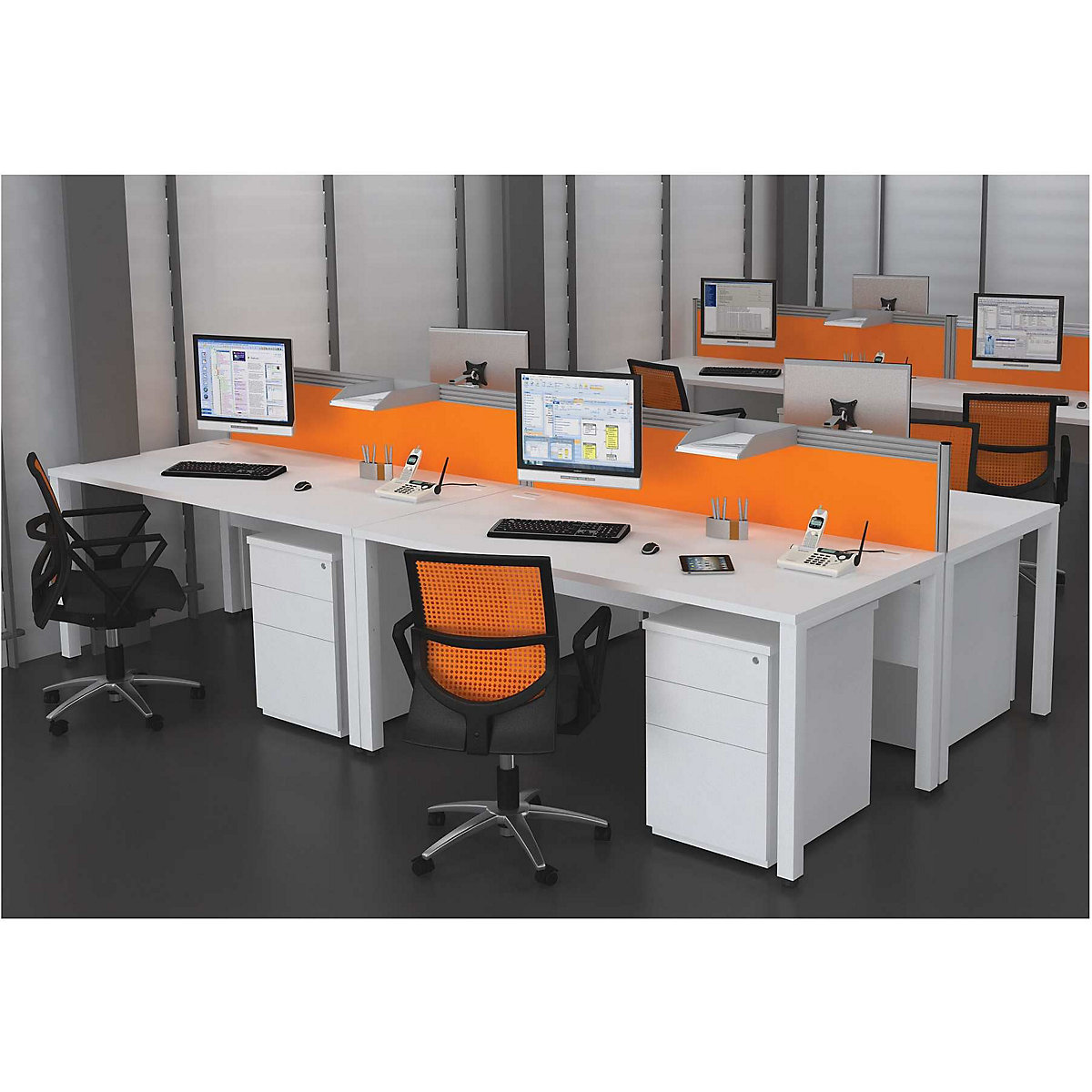 Presence Rectangular Combination Desks (Product illustration 2)-1