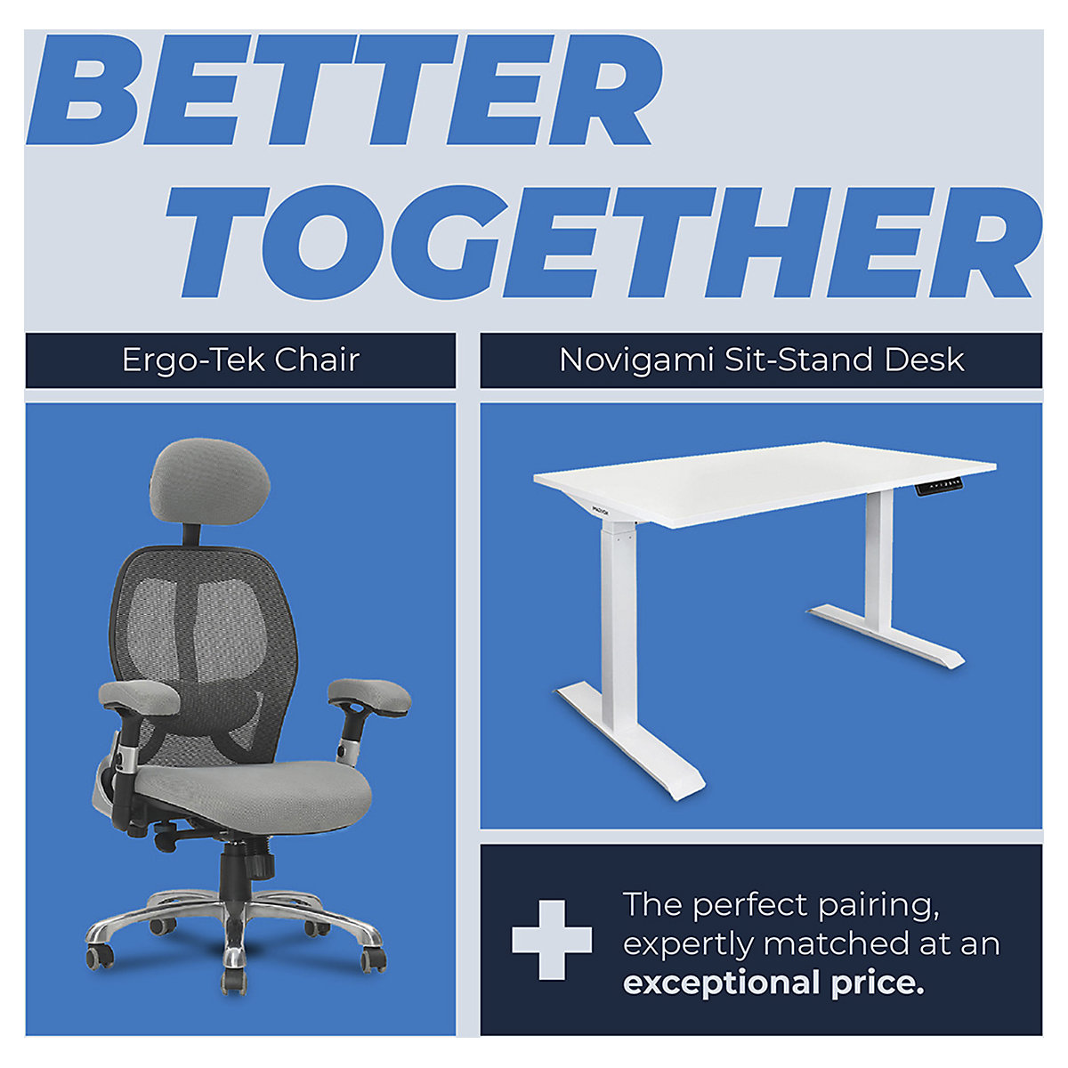 Better Together: Ergo-Tek Mesh Office Chair & Novigami Ototo Sit-Stand Office Desk
