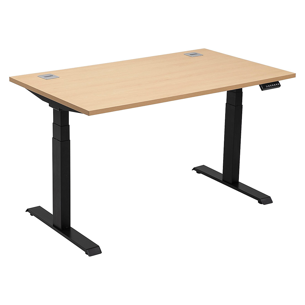 Karbon Dual Motor Electric Sit-Stand Height Adjustable Desk, Karbon Dual Motor Electric Sit-Stand Height Adjustable Desk, Karbon Dual Motor Electric Sit-Stand Height Adjustable Desk 645-1315h x 1200w x 800d mm | Beech | Black Legs-3