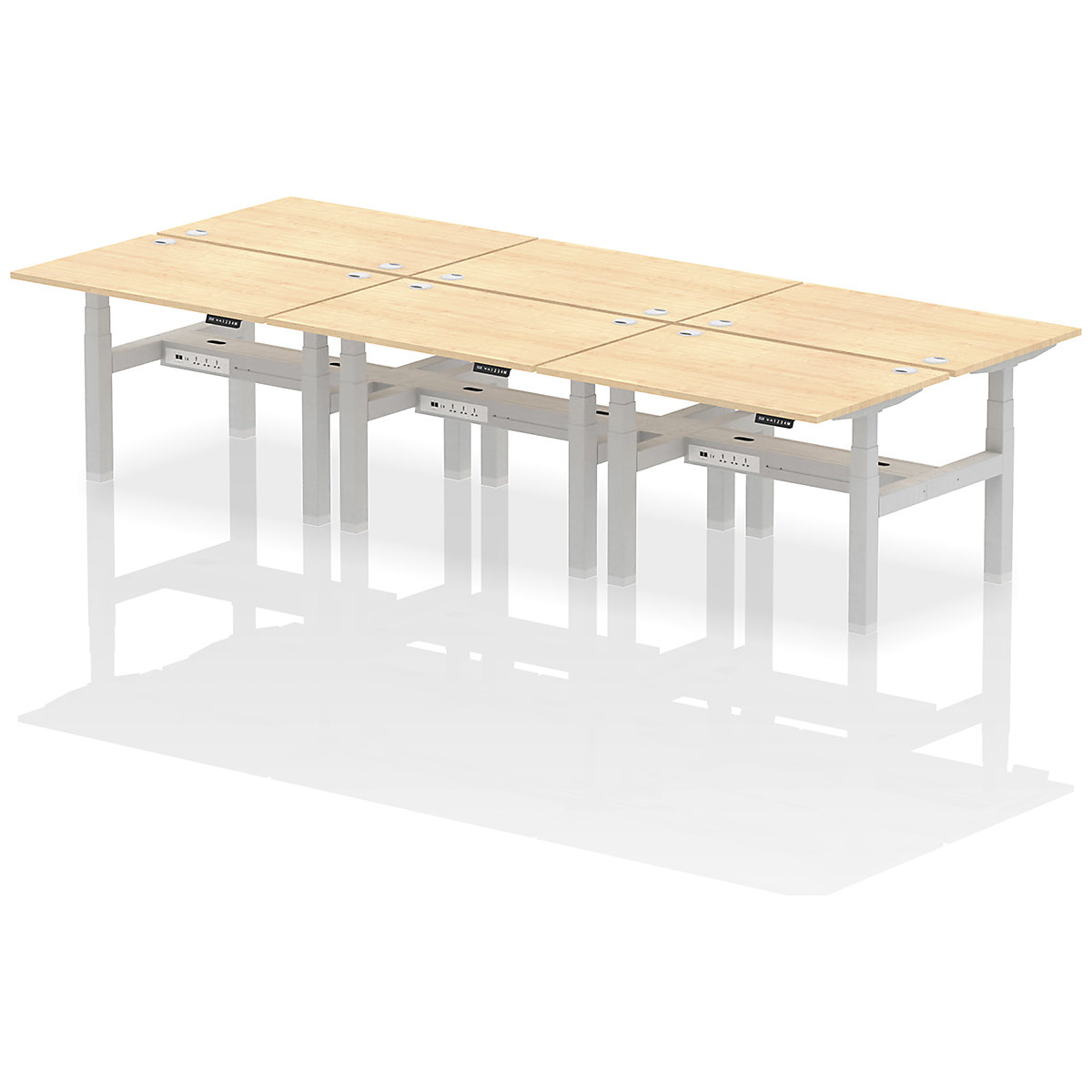 Air Back to Back Standing Desks With USB Ports