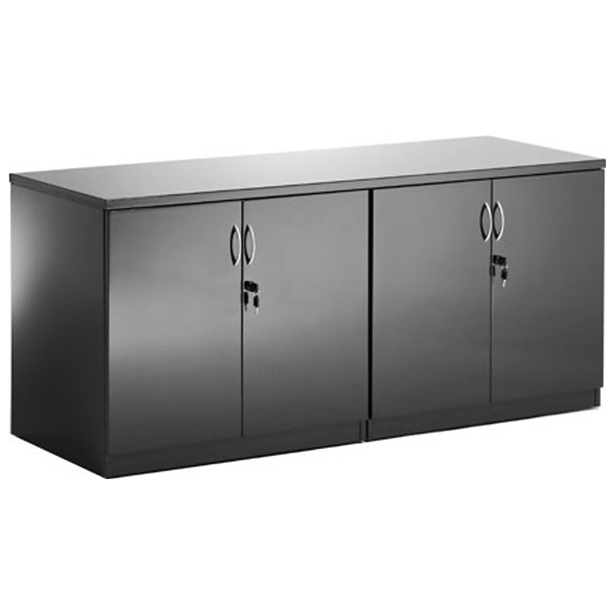 Black Lumina High Gloss Credenza Unit