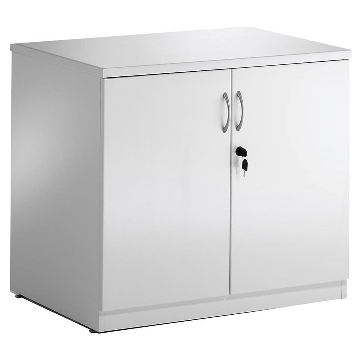 White Lumina High Gloss Double Door Cupboard