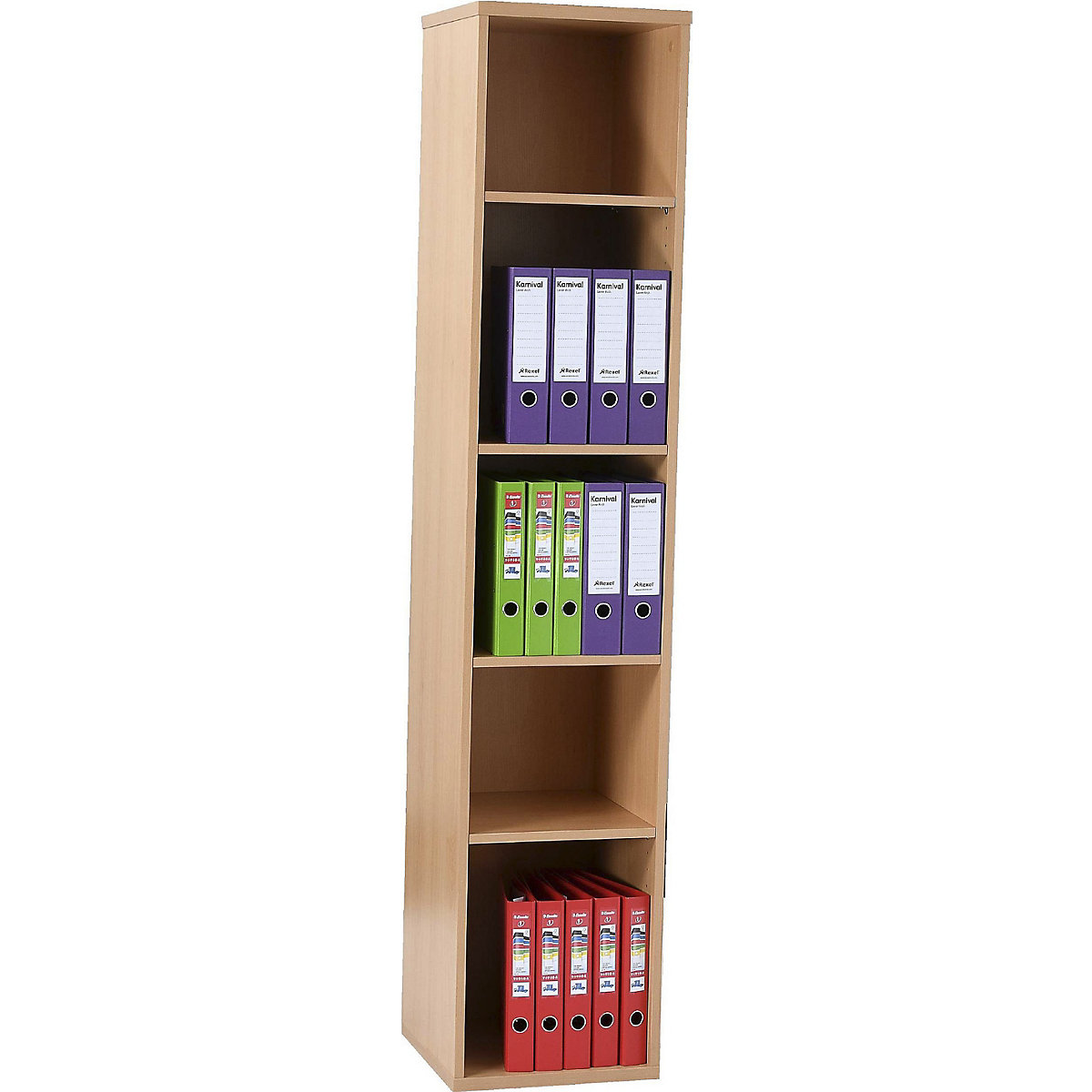 Karbon Narrow Bookcases, Karbon Narrow Bookcases, Karbon Narrow Bookcases 1980h x 400w x 400d mm | Beech-3