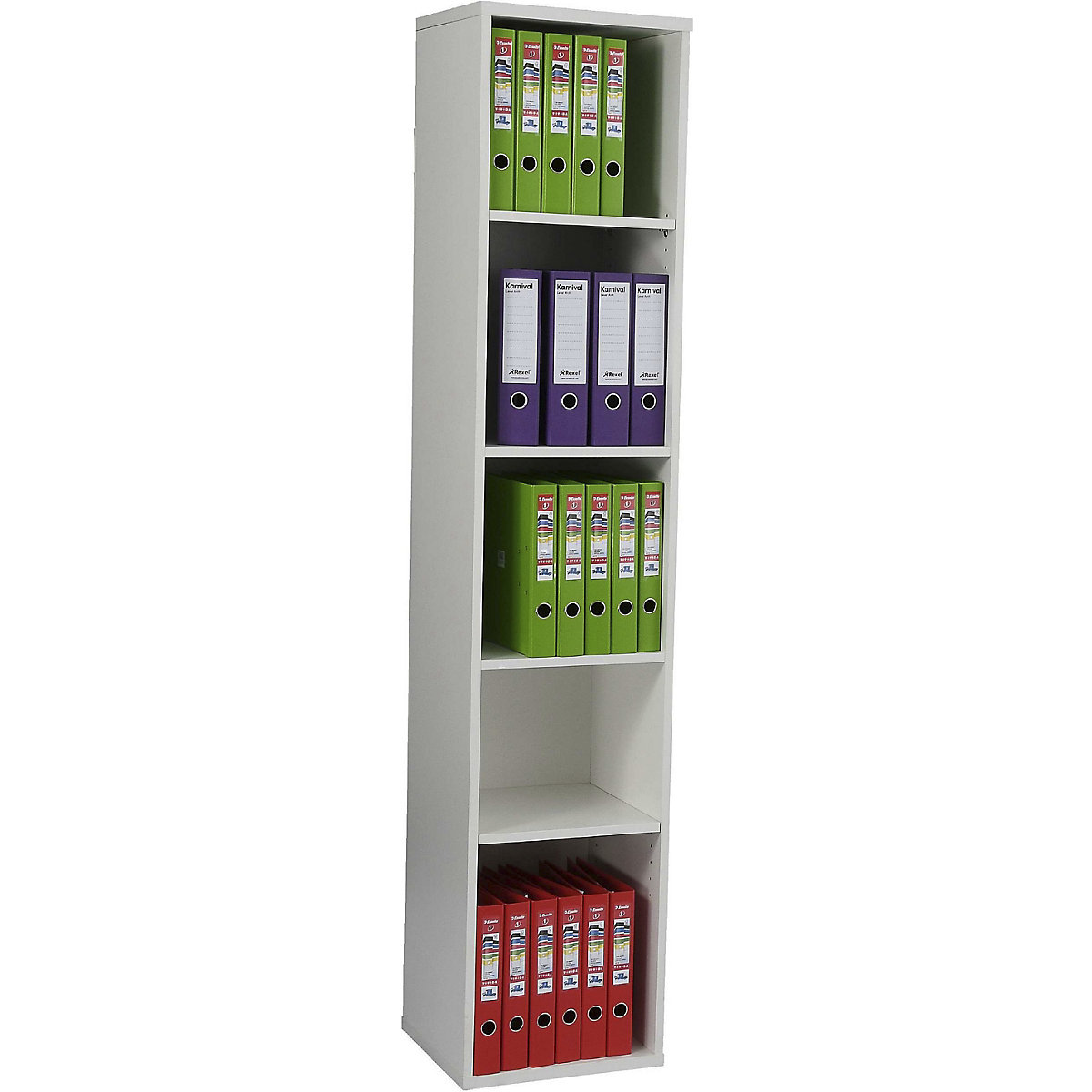 Karbon Narrow Bookcases, Karbon Narrow Bookcases, Karbon Narrow Bookcases 1980h x 400w x 400d mm | White-12