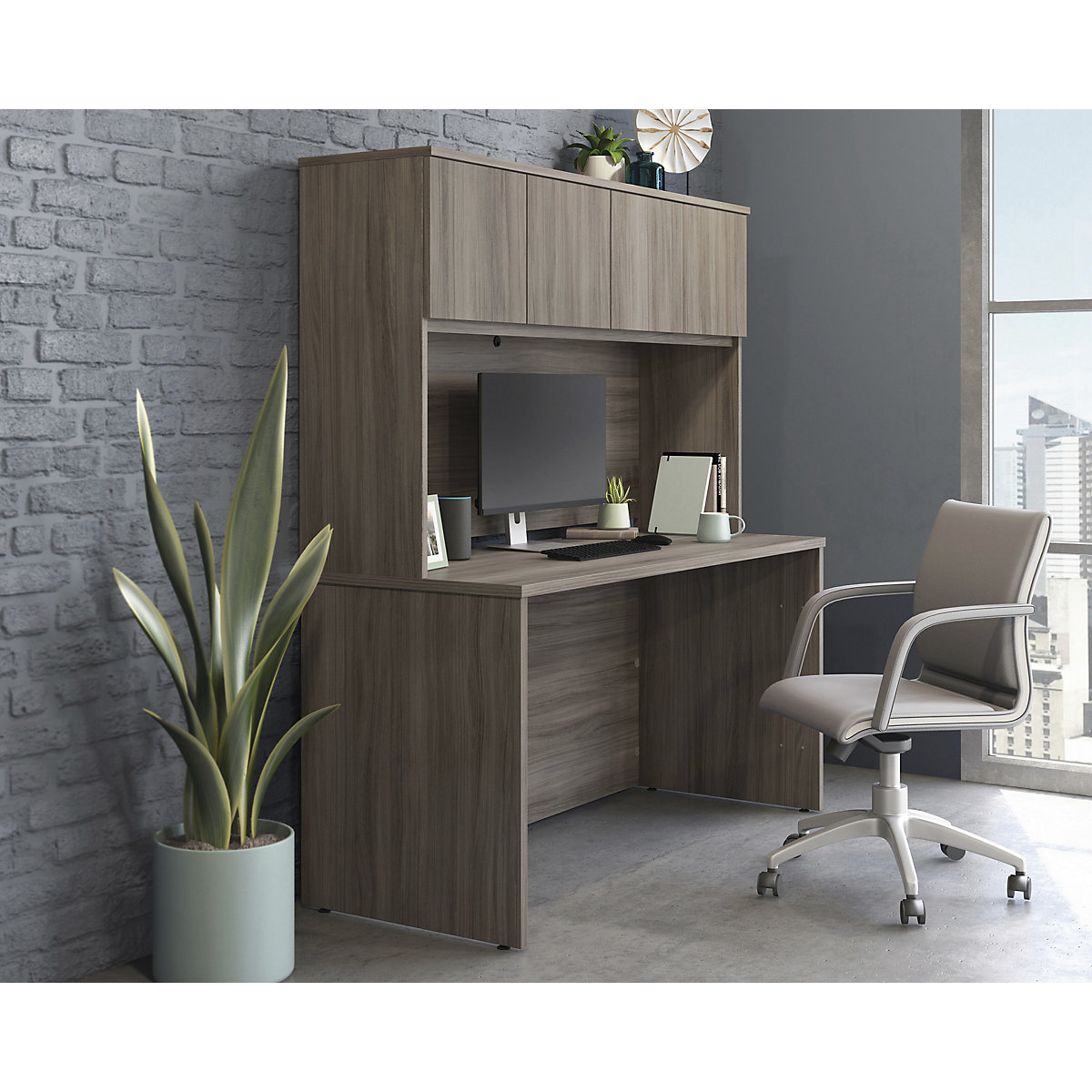 Associate Home Office Desk Hutch (Product illustration 4)-3