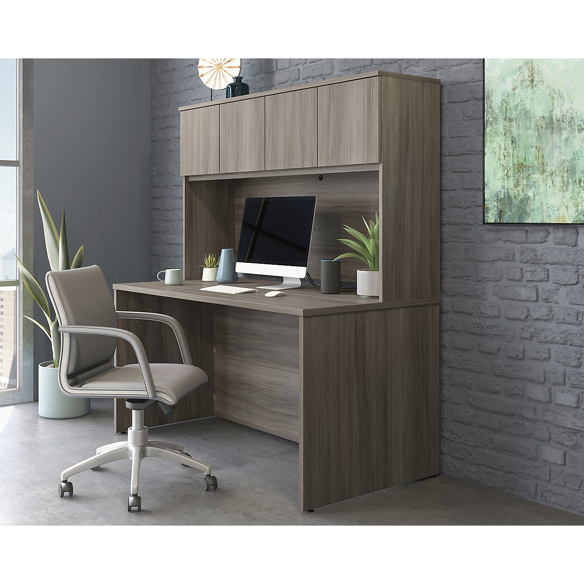 Associate Home Office Desk Hutch (Product illustration 5)-4