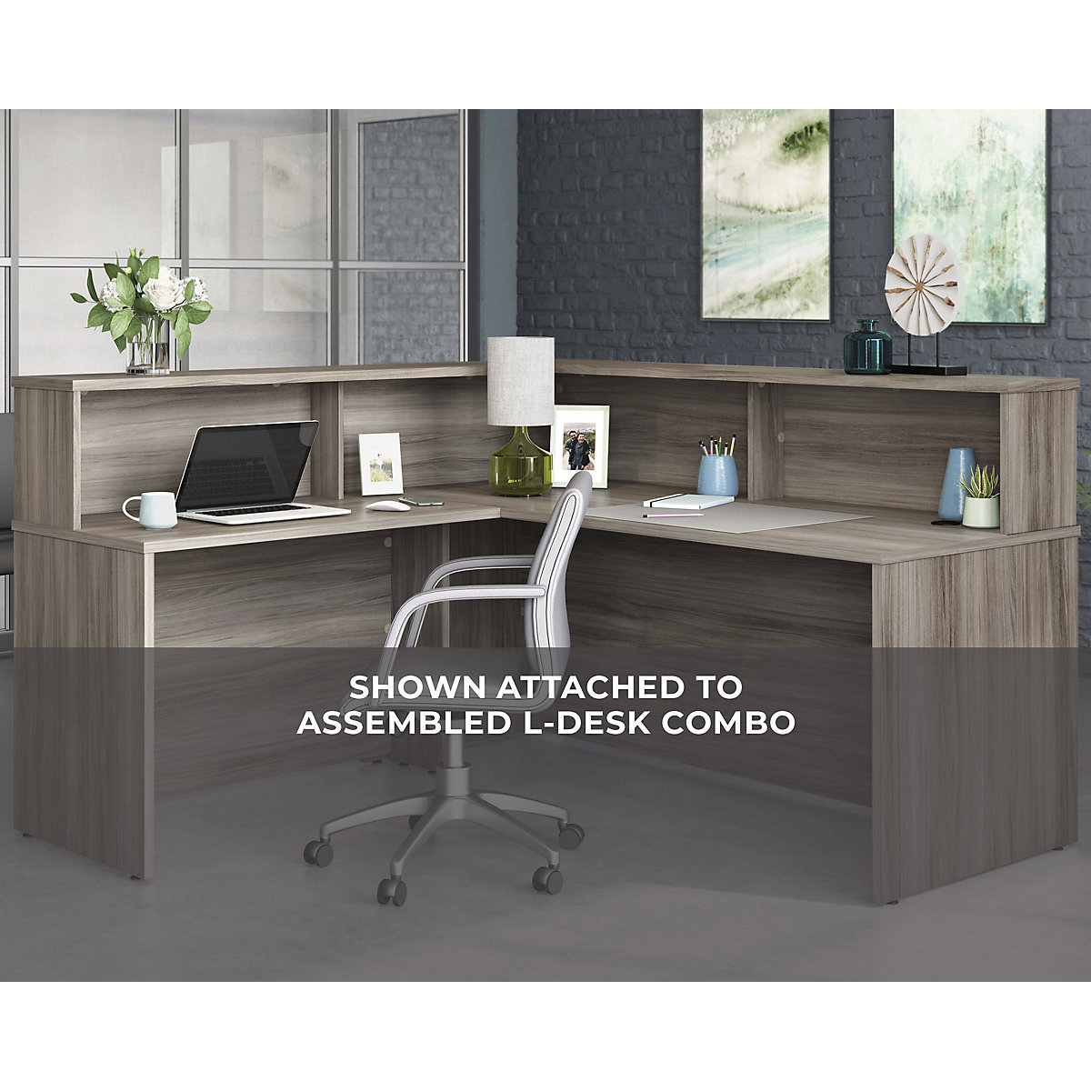 Associate Low Desk Hutch (Product illustration 3)-2
