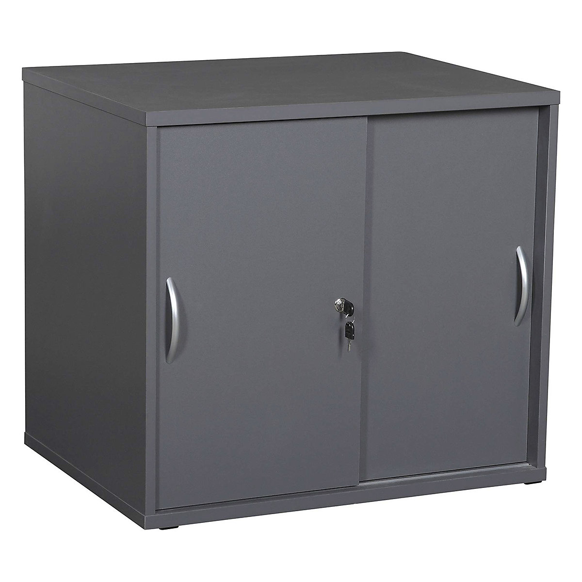 Storage Cabinet With Sliding Doors, Storage Cabinet With Sliding Doors, Storage Cabinet With Sliding Doors  | 730h x 800w x 600d mm | Grey | Lockable-1