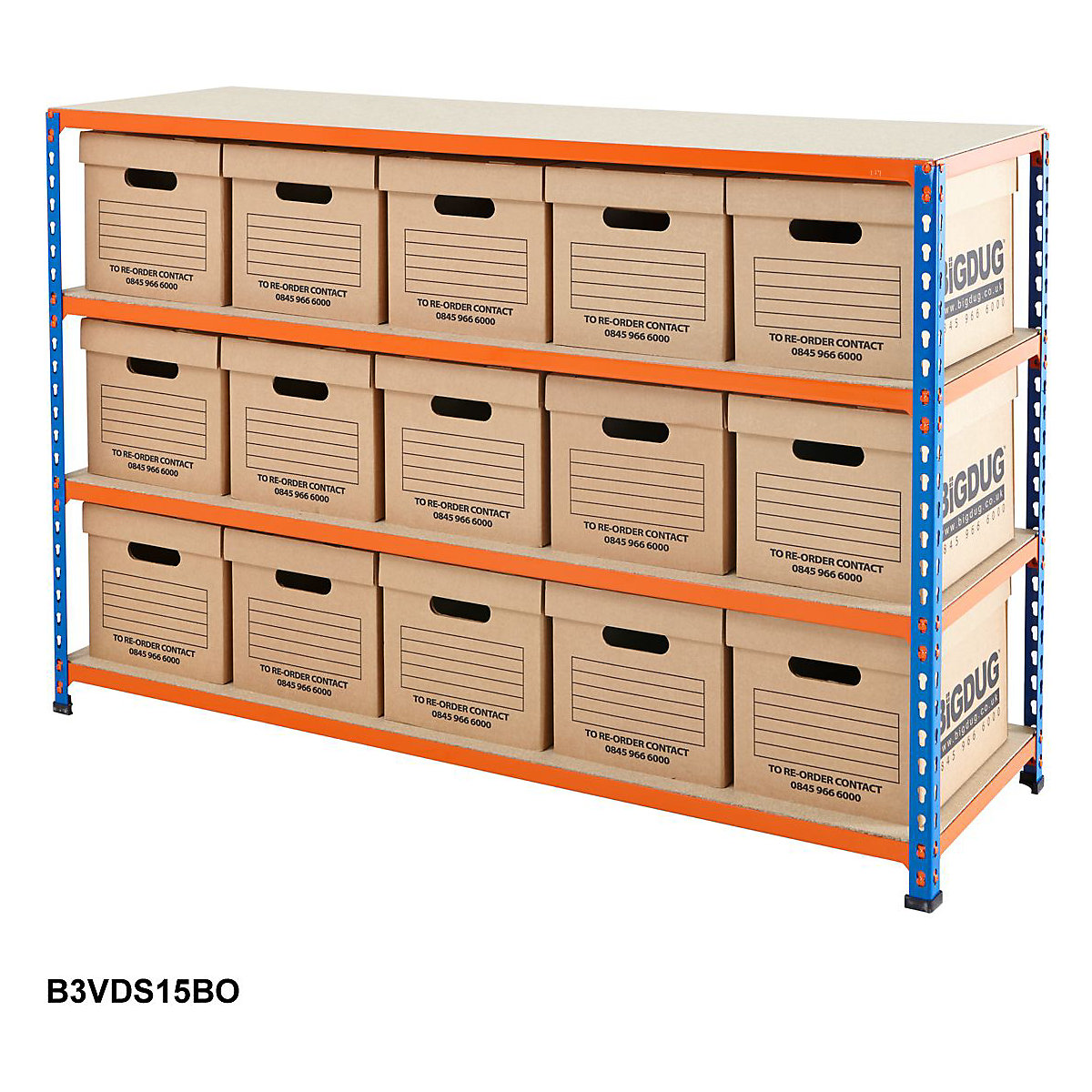 BiG340 Compact Document Storage Shelving With Value Boxes (Product illustration 6)-5