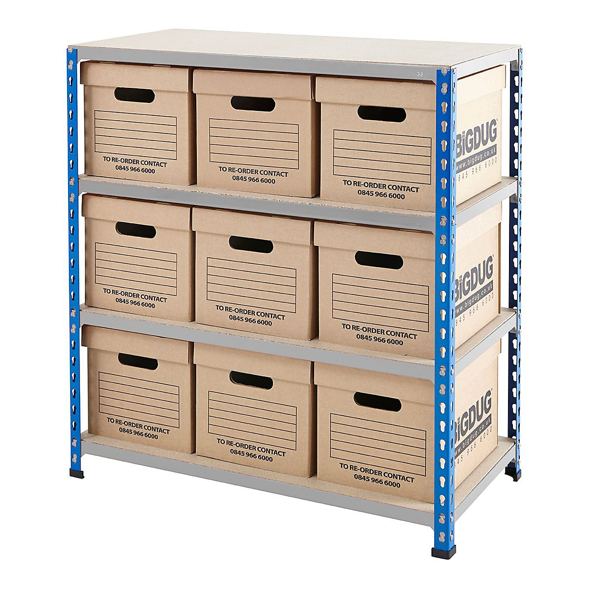 BiG340 Compact Document Storage Shelving With Value Boxes