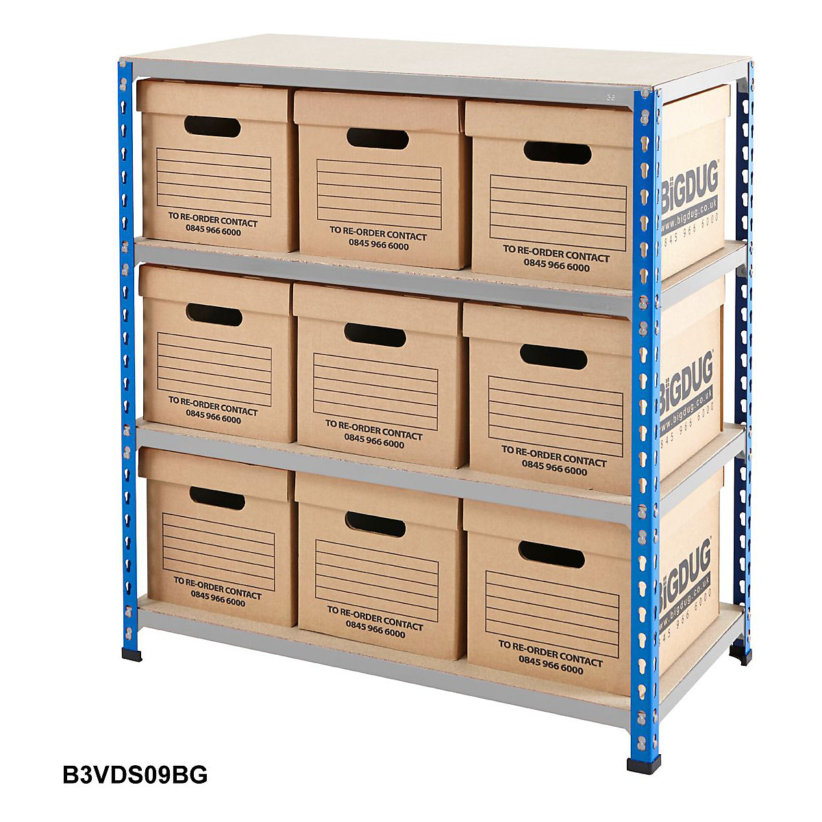 BiG340 Compact Document Storage Shelving With Value Boxes (Product illustration 3)-2