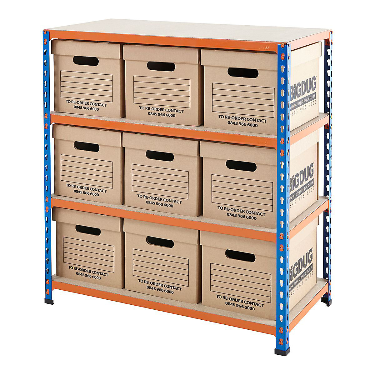 BiG340 Compact Document Storage Shelving With Value Boxes