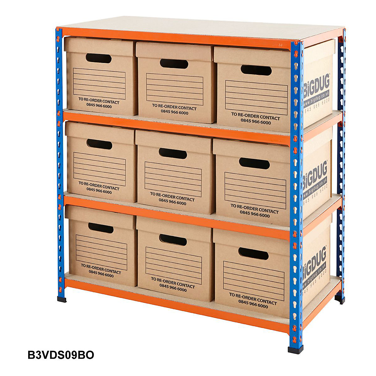 BiG340 Compact Document Storage Shelving With Value Boxes (Product illustration 4)-3